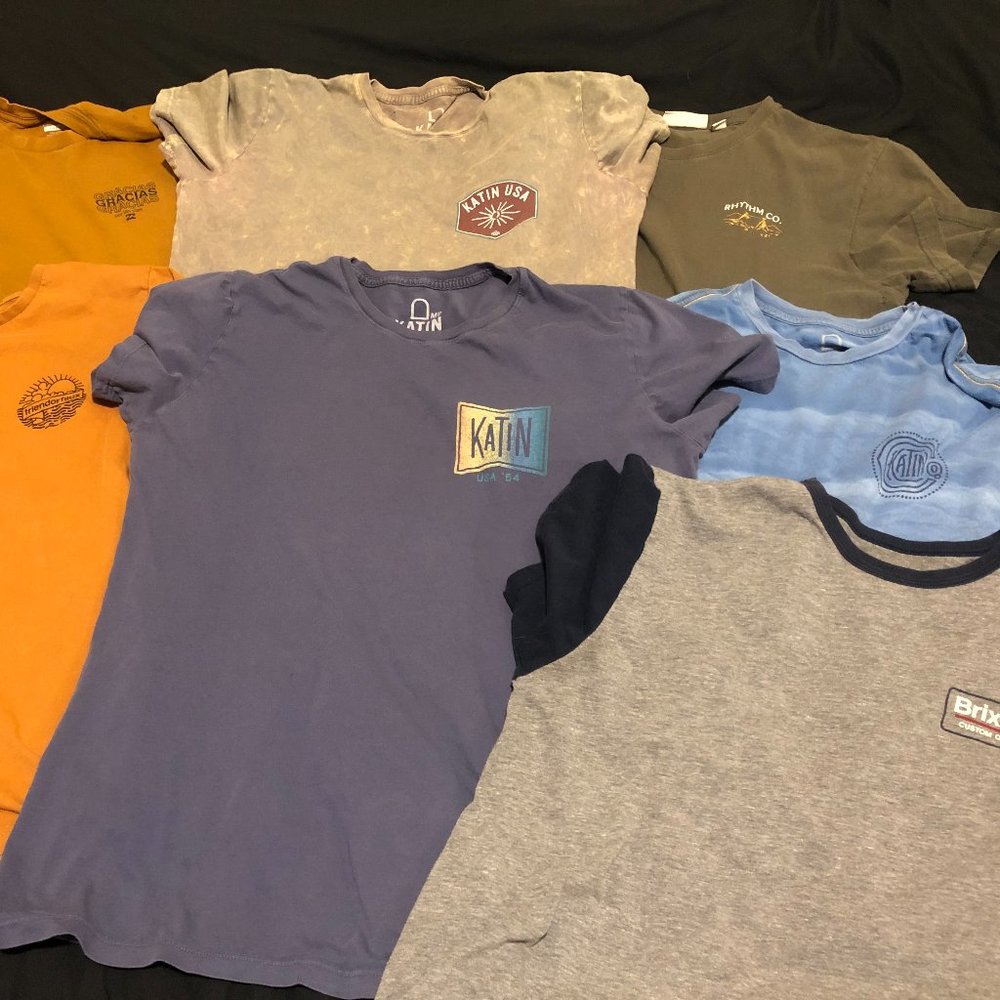 Surf T Shirts Bundle - Katin, Brixton, Friend or Faux, Billabong